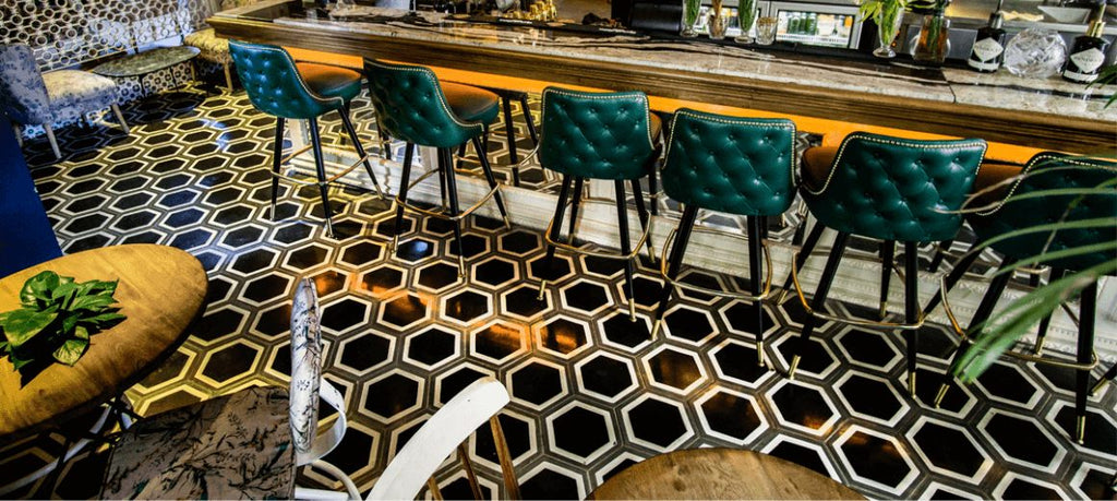 Obra con mosaico hexagonal, foto 5