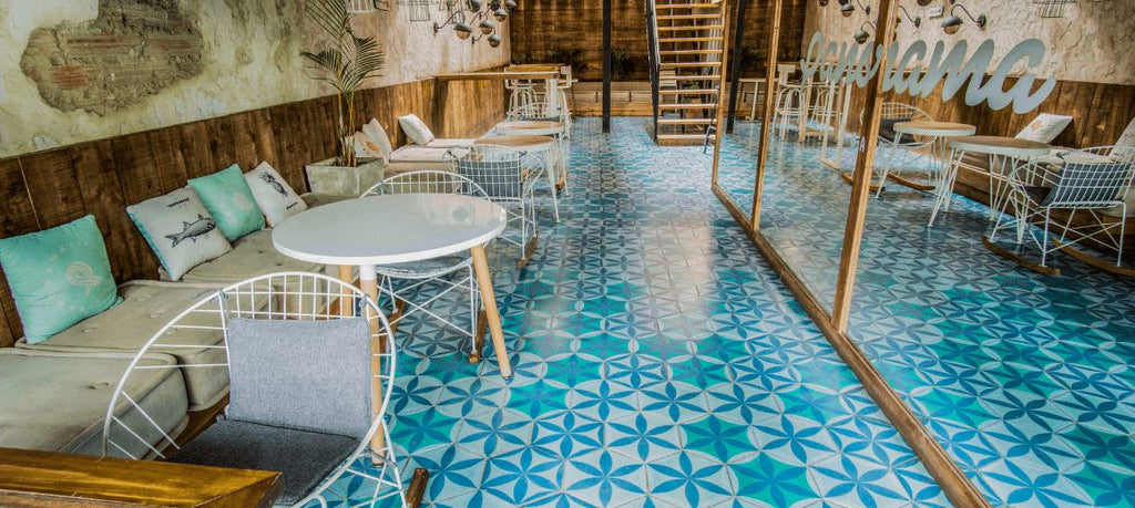 Obra con mosaico hexagonal, foto 9